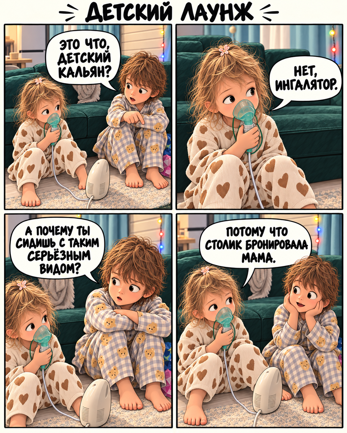 Комикс «Детский лаунж»